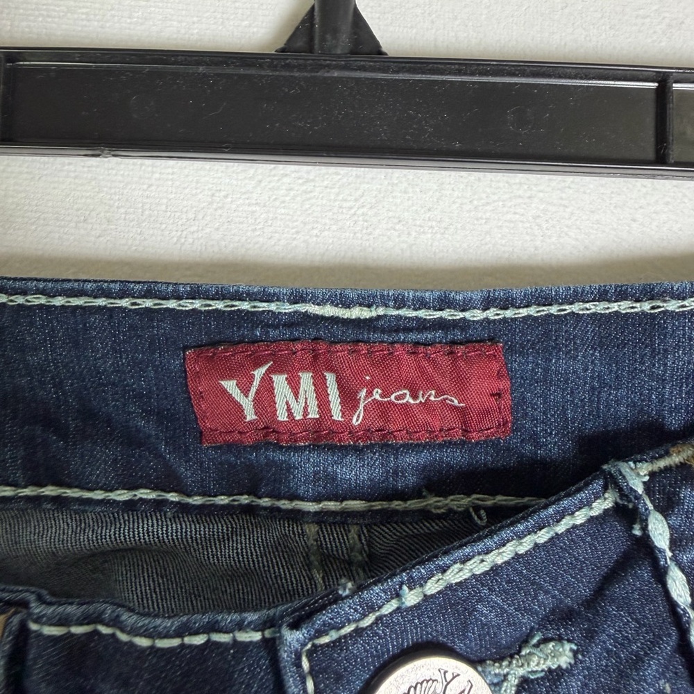 YMI Jeans Women’s Bootcut Denim Y2K Western Contrast Stitch Low Rise Jeans Sz 11 - Picture 8 of 10